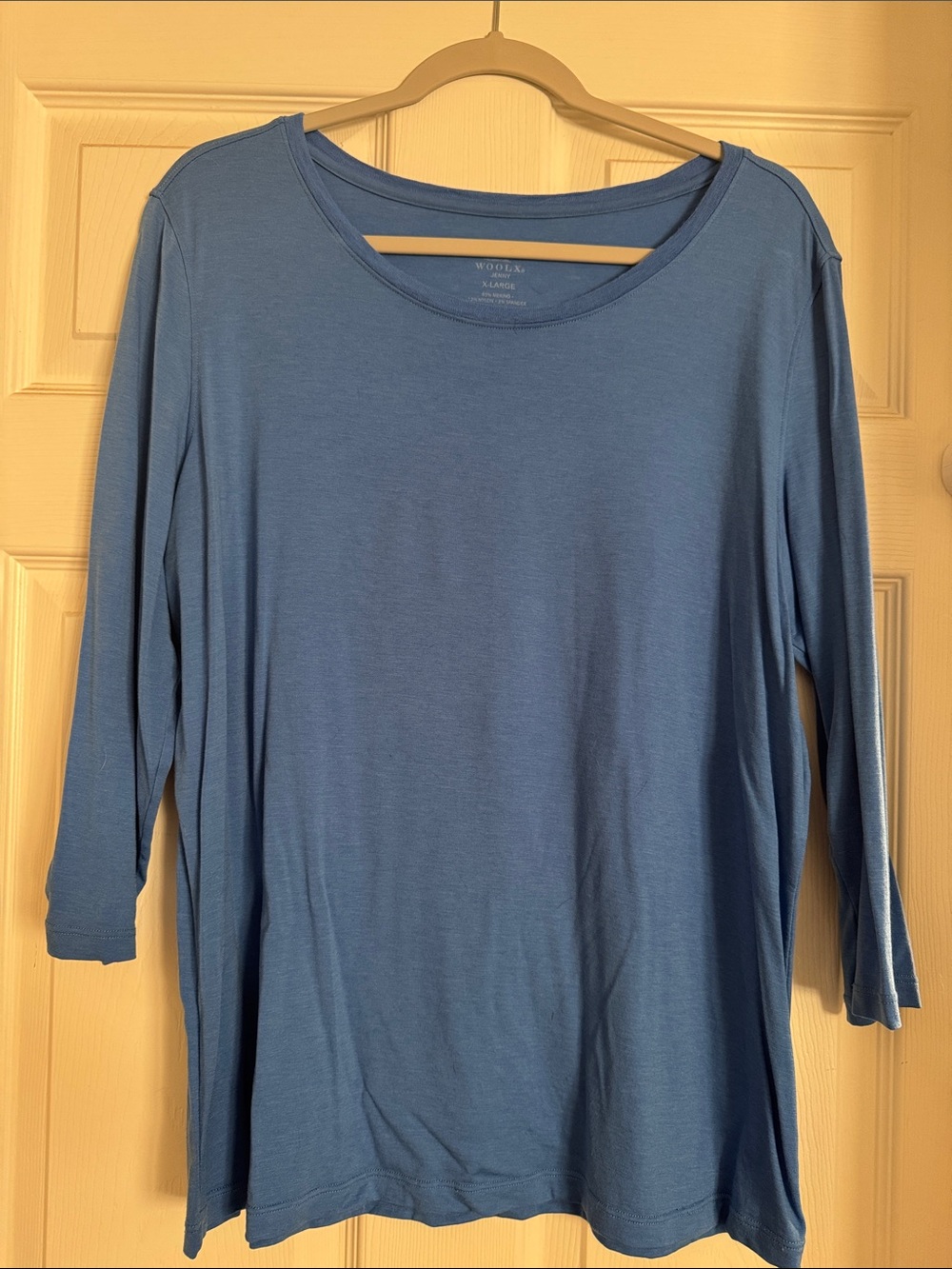 Woolx- “Jenny” XL Blue Long Sleeve Women's Top. Gently Used Condition.